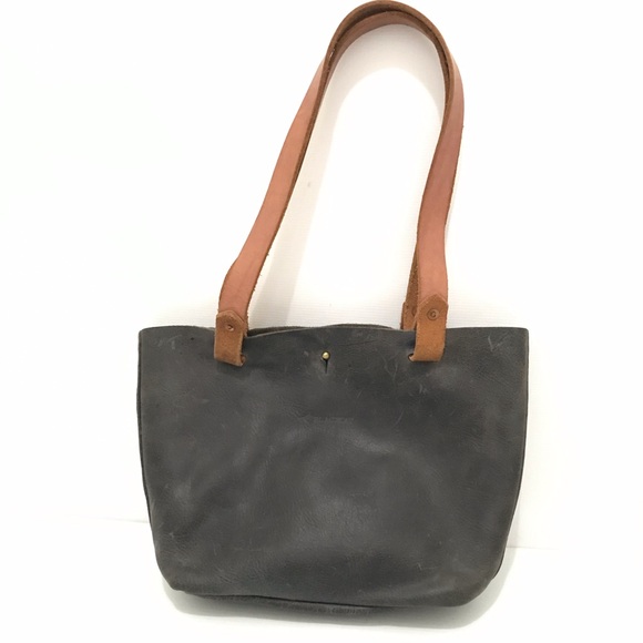 Blackkat Handbags - Blackkat Black and Tan Leather Tote Bag